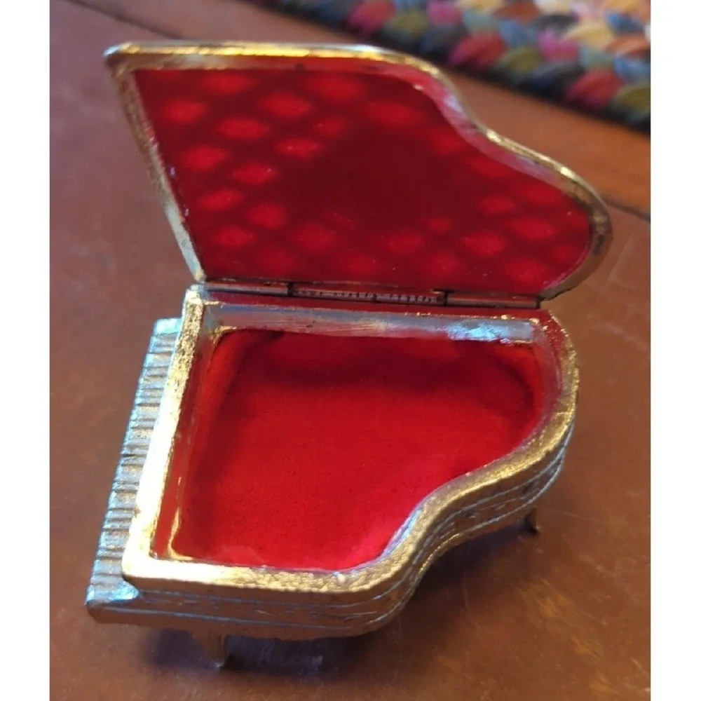 Vintage 1970s Antimony Jewelry Jewel Piano With Original Box Made‎ In Japan